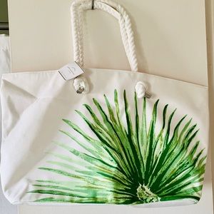 Huge Pottery Barn canvas Beach tote